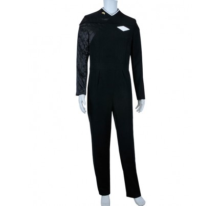 Star Trek Cosplay Voyager Relativity Starfleet 29th Century Science Black Costume 