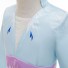 Frozen Cosplay Princess Elsa Costume Long Blue Stand Collar Girl Dress for Children