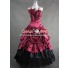 Southern Belle Satin Lolita Ball Gown Prom Red Dress