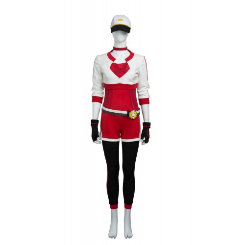Pokemon Go Female Trainer Red Cosplay Costume