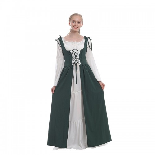 Square Collar Medieval Renaissance Vintage Dress Christmas