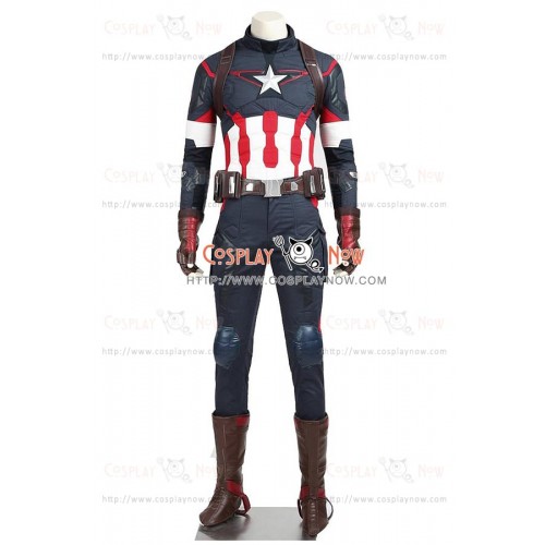 Captain America Steve Rogers Costume For Avengers Age Of Ultron Cosplay