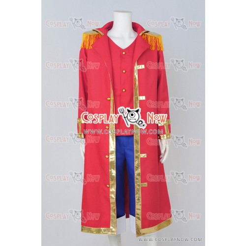 One Piece Cosplay Monkey D Luffy Red Costume