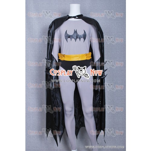 Batman Cosplay Grey Outfits Silver Costume With Cape