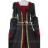 Renaissance Carnival Medieval Magdalena Black-Bordeaux Dress Robe