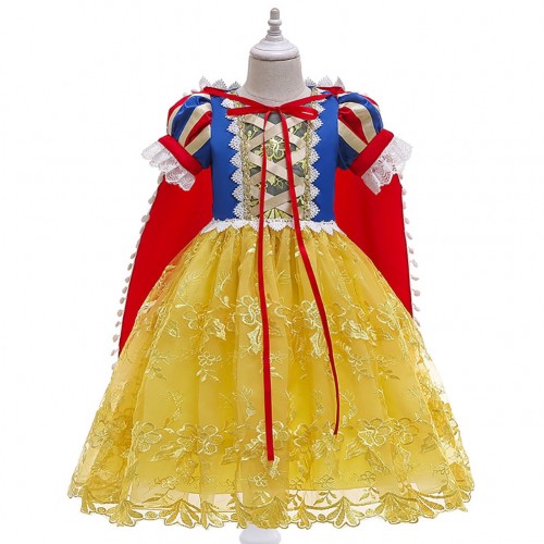 Snow White Cosplay Costume Long Tutu for Children Dress