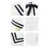 Lolita Cosplay Harajuku Navy Dress White Costume