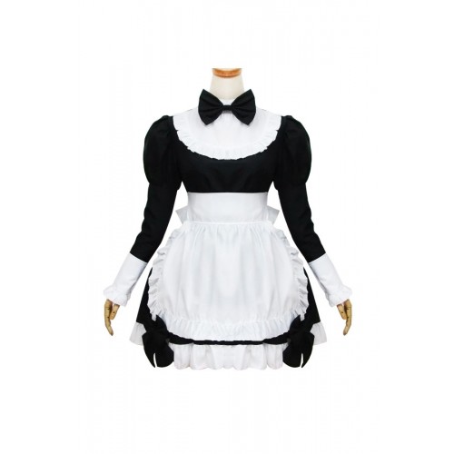 Lolita Cosplay Long Sleeves Maid Dress Costume