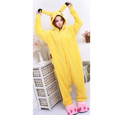 Pokemon Pikachu Kigurumi Cosplay Costume