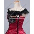 Southern Belle Civil War Ball Gown Formal Reenactment Stage Red Lolita Dress Costume