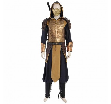 2021 Movie Mortal Kombat Scorpion Hanzo Hasashi Cosplay Costume