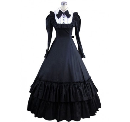 Japan Lolita Cosplay Cotton Dress Ball Gown Prom