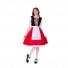 Christmas Princess Cosplay Costume Festival Maid Uniform Dress with Cape