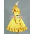 Gothic Lolita Cosplay Victorian Cape Reenactment Steampunk Stage Yellow Dress Costume