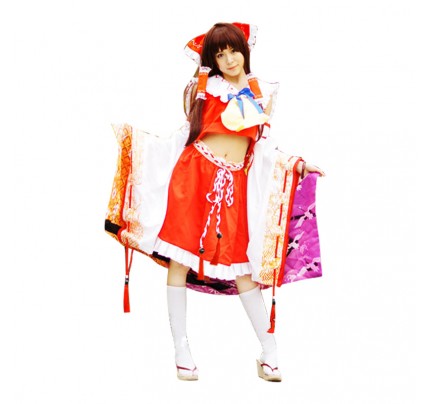 Touhou Project Cosplay Reimu Hakurei Costume Kimono