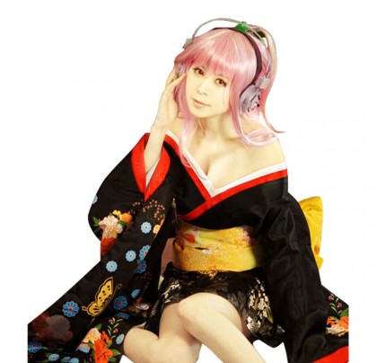 Super Sonico Cosplay Costume Kimono