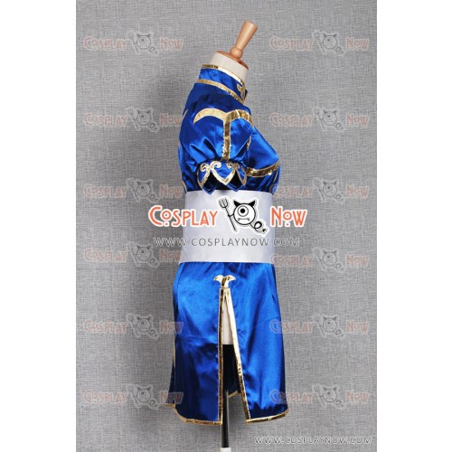 Street Fighter Cosplay Chun Li Costume Blue Uniform