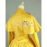 Gothic Lolita Cosplay Victorian Cape Reenactment Steampunk Stage Yellow Dress Costume