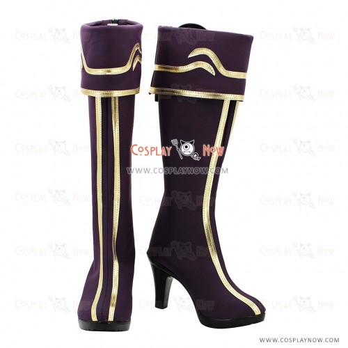 League of Legends The Goddess of War Cosplay Shoes Shivell Purple Boots