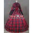 Civil War Reenactment Tartan Dress Ball Gown Prom Cosplay