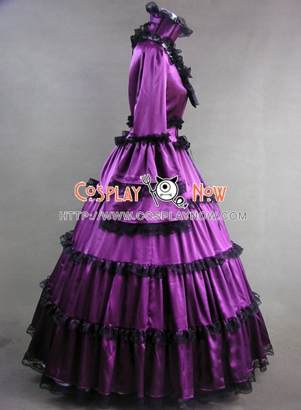 belle purple dress