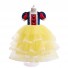 Snow White Cosplay Princess Costume Layered Skirt Long Tutu Dress for Children