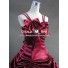 Southern Belle Satin Lolita Ball Gown Prom Red Dress