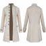 Solid Color Fashion Steampunk Retro Uniform Stand Collar Overcoat