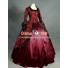 Victorian Lolita Marie Antoinette Brocade Gothic Lolita Dress Wine Floral