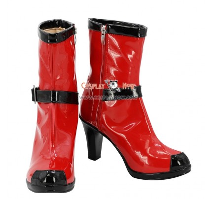Marvel Deadpool Lady Wade Wilson Female Red Shoes Cosplay Boots