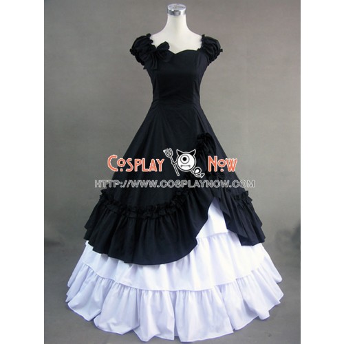 Southern Belle Cotton Evening Gown Black Lolita Dress