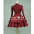 Victorian Lolita Steampunk Military Coat Gothic Lolita Dress Burgundy