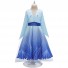 Frozen Cosplay Princess Elsa Costume Fairy Tale Cute Blue Dress for Children