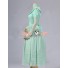 Lolita Cosplay Victorian Edwardian Ball Gown Reenactment Stage Green Dress Costume