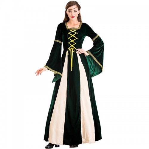 Retro Royal Princess Cosplay Queen Costume Stage Dress