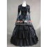 Civil War Gothic Lolita Satin Ball Gown Dress Black