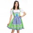 German Oktoberfest Festival Costume Waiter Maid Halloween Plaid Dress