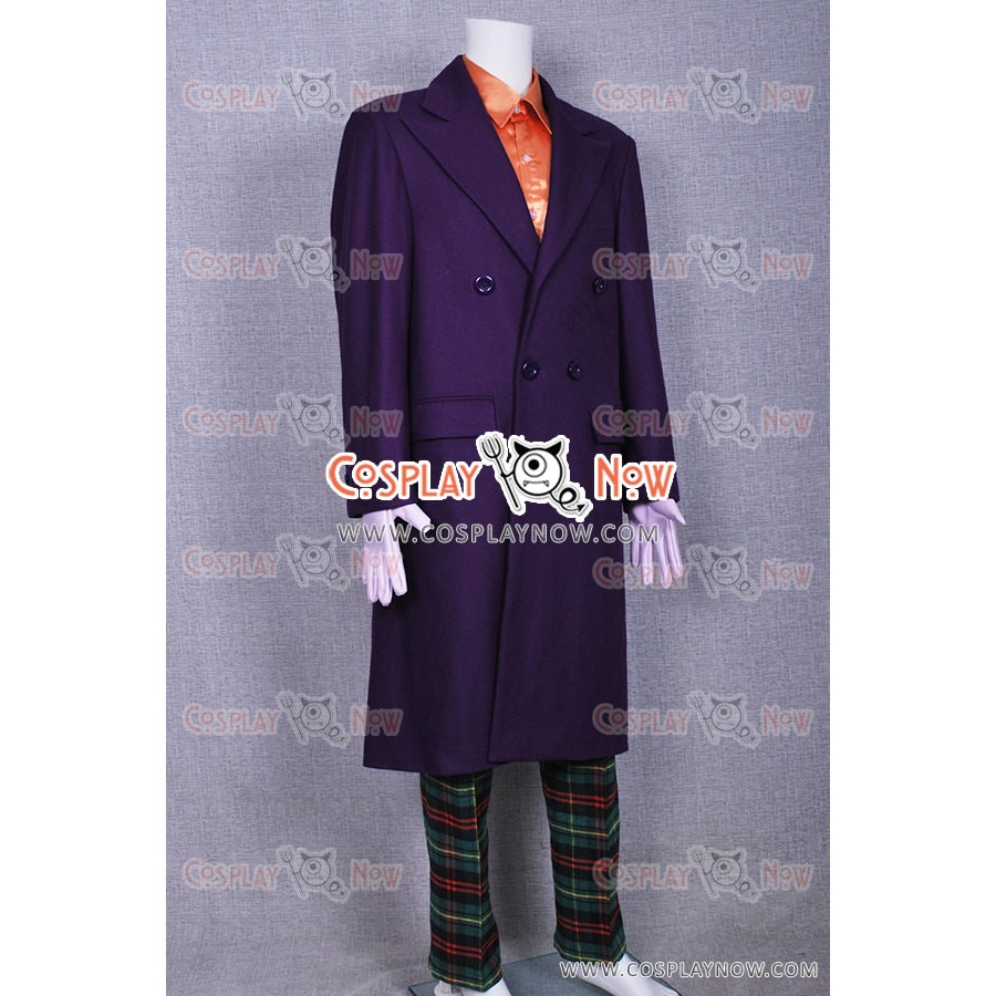 Joker Costume Purple Coat Suit