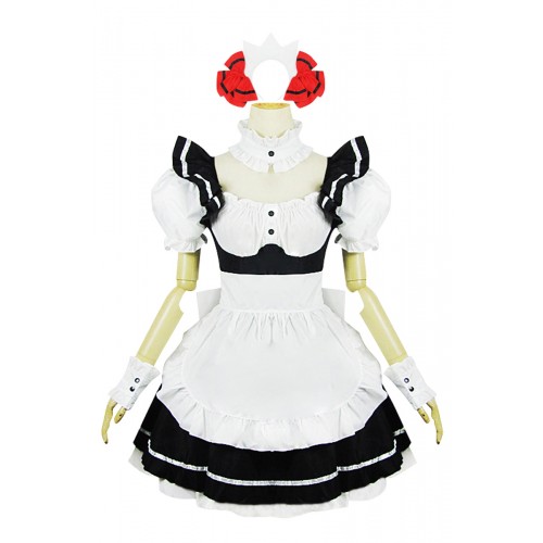 Date A Live Kurumi Tokisaki Cosplay Costume Maid Dress
