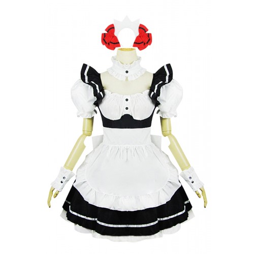Date A Live Kurumi Tokisaki Cosplay Costume Maid Dress