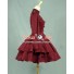 Victorian Lolita Steampunk Military Coat Gothic Lolita Dress Burgundy