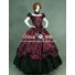 Victorian Lolita Southern Belle Brocade Gothic Lolita Dress Red Floral