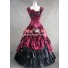 Southern Belle Satin Ball Gown Prom Wedding Red Dress