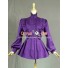 Gothic Lolita Cosplay Victorian Romantic Purple Blouse Ruffle Reenactment Costume