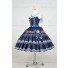 Lolita Dress Sweet Lolita Gothic Punk Jumper Skirt Navy Blue Sailor Cosplay Costume