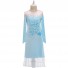 Frozen Cosplay Princess Elsa Costume Fairy Tale Cute Blue Dress for Children