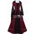 Medieval Carnival Renaissance Garment Eloise Black Red Dress Robe Halloween