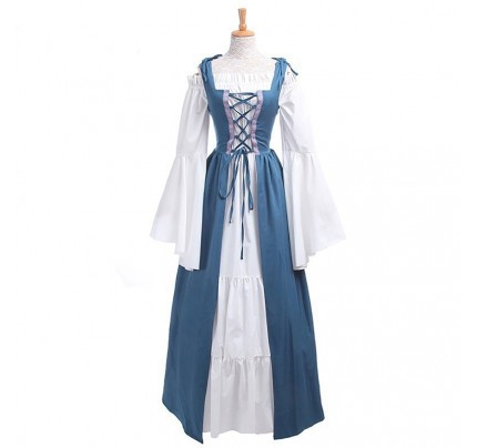 Square Collar Medieval Renaissance Vintage Dress Christmas 