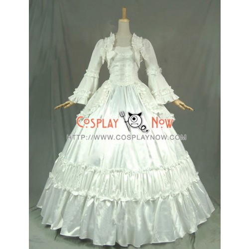 Victorian Lolita Reenactment Theatre Punk Lolita Dress White