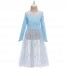 Frozen Cosplay Princess Costume Blue Chiffon Evening Dress for Children